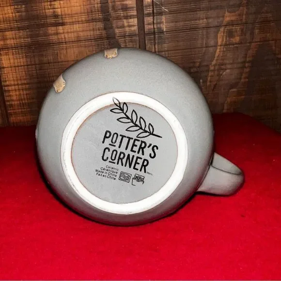 Gray Brown Tan Beige Collectible Potter’s Corner Ceramic Banded Coffee Mug Cup - Picture 7 of 7